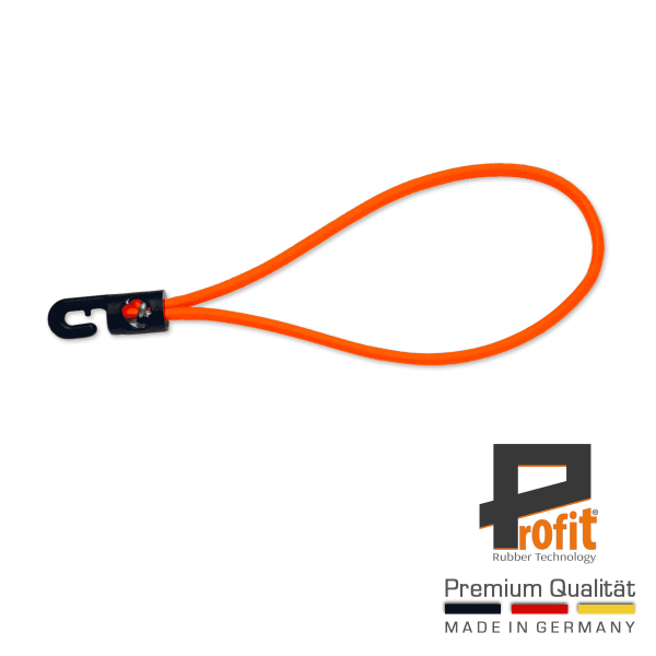 Expanderlus neon oranje 180mm | Oranje | Neon | Zeildoekrubber | Spanningslus | Expanderlus met haakje | Winstrubber Technologie